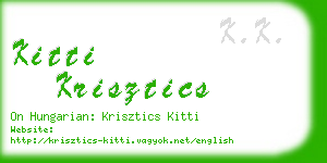 kitti krisztics business card